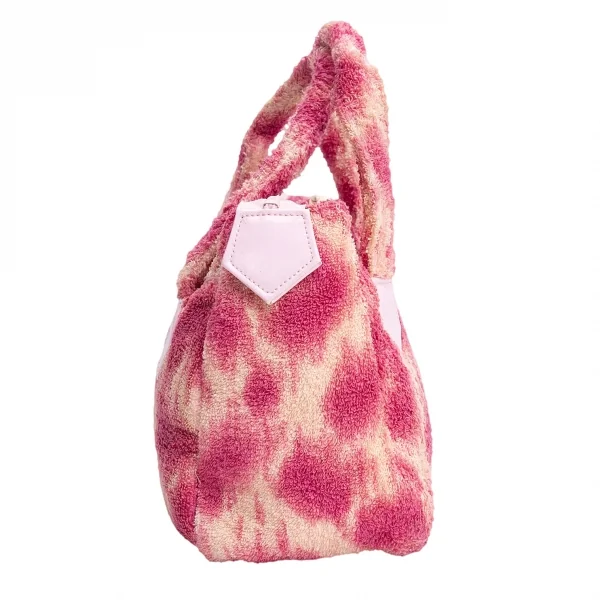 ヴィヴィアンウエストウッドVivienne Westwood パイルレオパードハンドバッグ ピンク K-135765_003