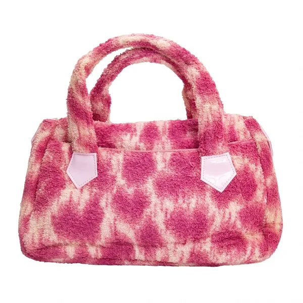 ヴィヴィアンウエストウッドVivienne Westwood パイルレオパードハンドバッグ ピンク K-135765_004