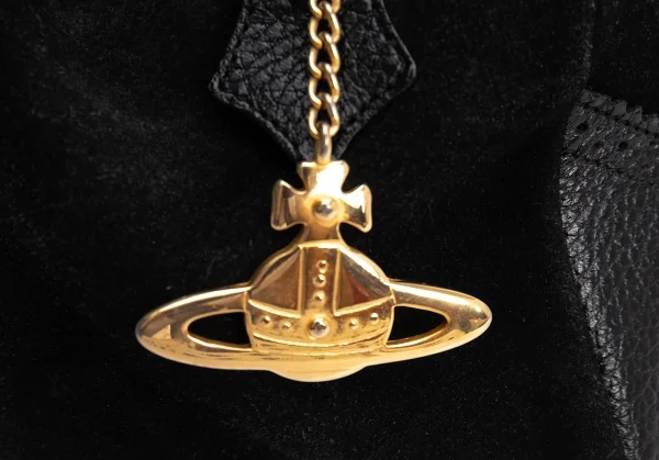 ヴィヴィアンウエストウッドVivienne Westwood Braccialini社製 スエード切替ヤスミンハンドバッグ 黒 K-135766_013