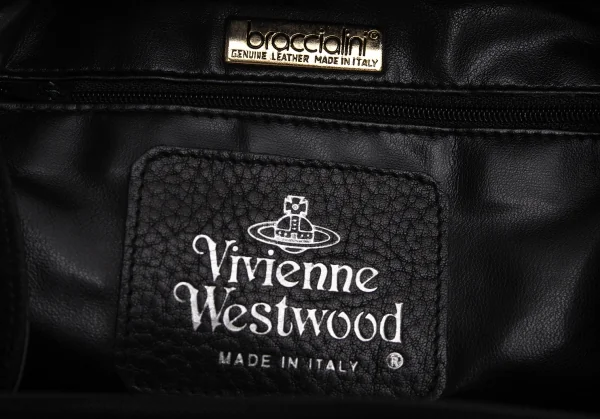 ヴィヴィアンウエストウッドVivienne Westwood Braccialini社製 スエード切替ヤスミンハンドバッグ 黒 K-135766_017