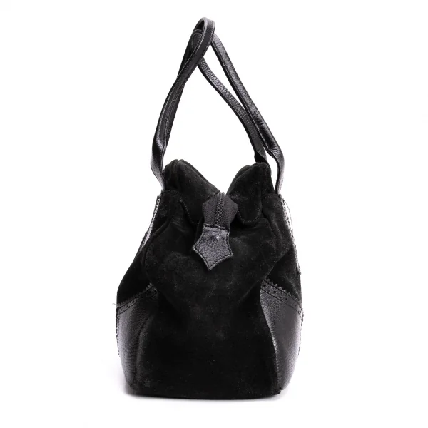 ヴィヴィアンウエストウッドVivienne Westwood Braccialini社製 スエード切替ヤスミンハンドバッグ 黒 K-135766_003