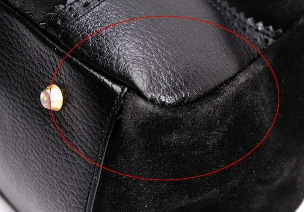 ヴィヴィアンウエストウッドVivienne Westwood Braccialini社製 スエード切替ヤスミンハンドバッグ 黒 K-135766_007