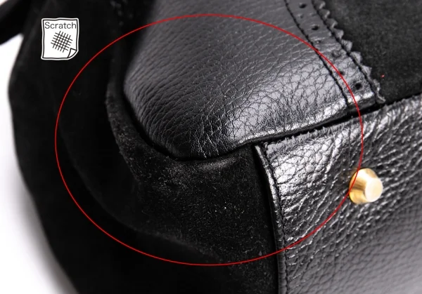 ヴィヴィアンウエストウッドVivienne Westwood Braccialini社製 スエード切替ヤスミンハンドバッグ 黒 K-135766_008