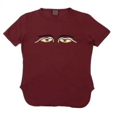 GAULTIER JEAN'S Cotton Front Eye Embroidery T Shirt