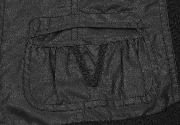 トリコ ヒロコビスTRICO HIROKO BIS リブ切替ジップジャケット 黒9 K-135796_010