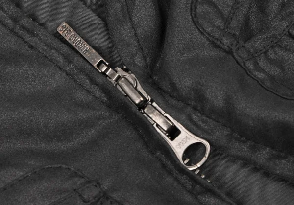 トリコ ヒロコビスTRICO HIROKO BIS リブ切替ジップジャケット 黒9 K-135796_011