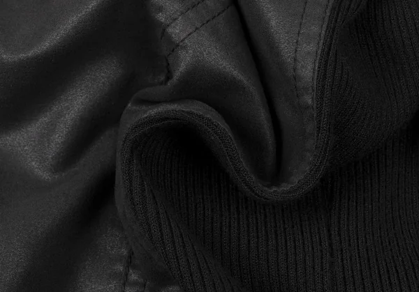 トリコ ヒロコビスTRICO HIROKO BIS リブ切替ジップジャケット 黒9 K-135796_014