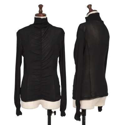 HIROKO BIS Mesh Front Gathered T Shirt