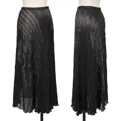 HIROKO BIS Switching Wrinkle Pleats Skirt