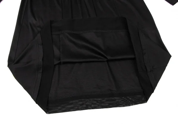 ヒロコビスHIROKO BIS シンセティックレザー装飾チュニック 黒9