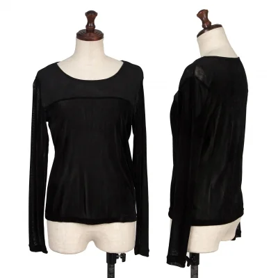 HIROKO BIS eSSeNtieL Mesh Switching Velor T Shirt