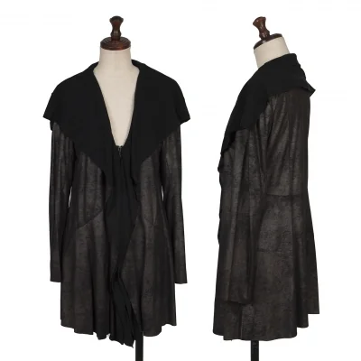 HIROKO BIS eSSeNtieL Drape Collar Zip Long Jacket