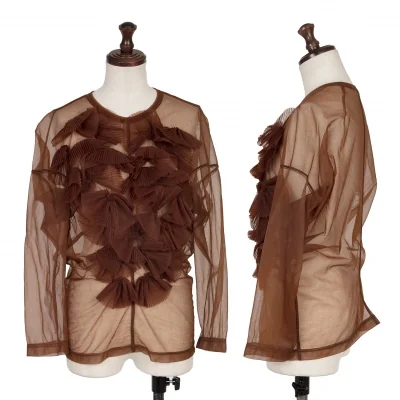 COMME des GARCONS Pleats Decoration Mesh T Shirt