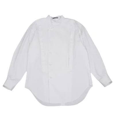ISSEY MIYAKE MEN Pin Pleats Switching Band Collar Shirt