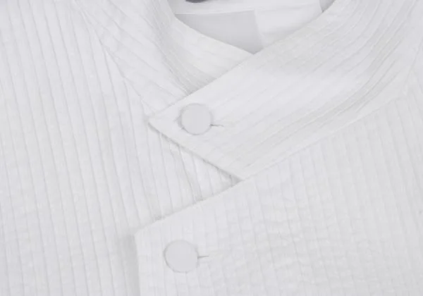 ISSEY MIYAKE MEN Pin Pleats Switching Band Collar Shirt K-135892_003