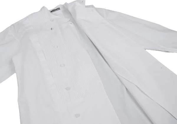 ISSEY MIYAKE MEN Pin Pleats Switching Band Collar Shirt K-135892_010