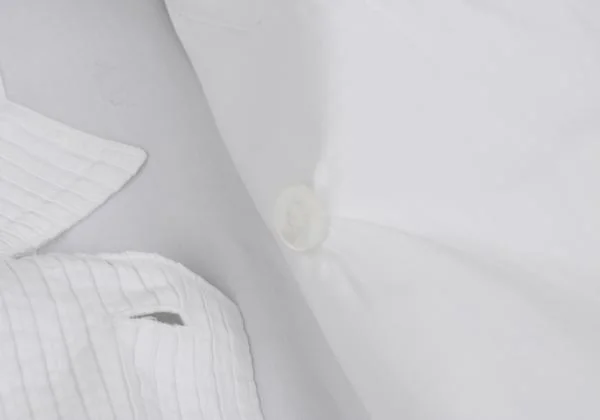 ISSEY MIYAKE MEN Pin Pleats Switching Band Collar Shirt K-135892_011
