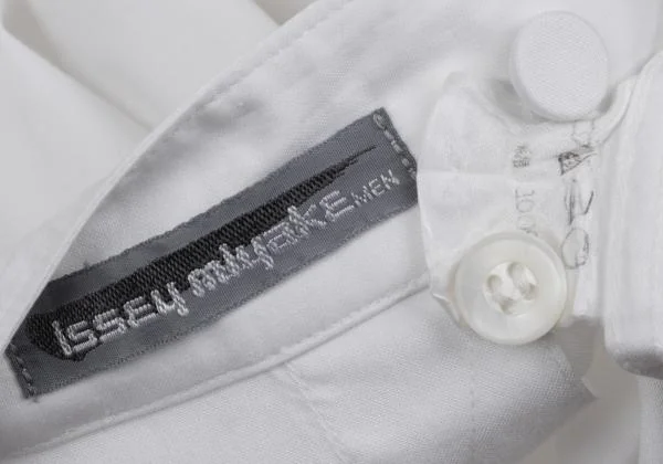 ISSEY MIYAKE MEN Pin Pleats Switching Band Collar Shirt K-135892_018