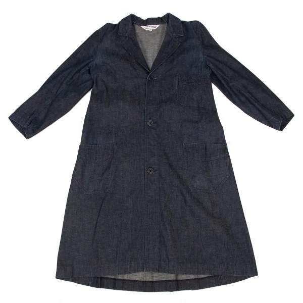 コムコム コムデギャルソンCOMME des GARCONS コットンバックプリーツデニムコート インディゴS K-135910_002