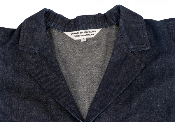 コムコム コムデギャルソンCOMME des GARCONS コットンバックプリーツデニムコート インディゴS K-135910_004