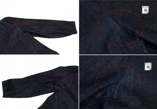 コムコム コムデギャルソンCOMME des GARCONS コットンバックプリーツデニムコート インディゴS K-135910_006