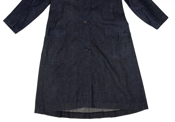 コムコム コムデギャルソンCOMME des GARCONS コットンバックプリーツデニムコート インディゴS K-135910_011