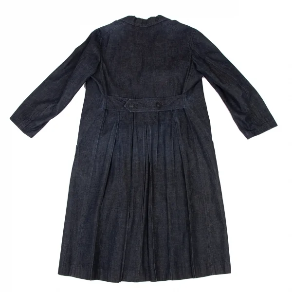 コムコム コムデギャルソンCOMME des GARCONS コットンバックプリーツデニムコート インディゴS K-135910_015