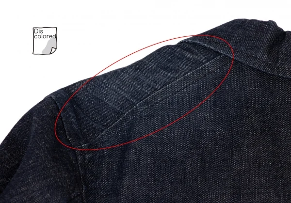 コムコム コムデギャルソンCOMME des GARCONS コットンバックプリーツデニムコート インディゴS K-135910_017