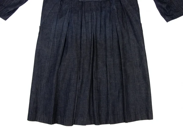 コムコム コムデギャルソンCOMME des GARCONS コットンバックプリーツデニムコート インディゴS K-135910_019