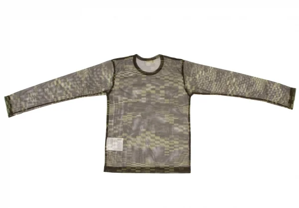COMME des GARCONS Camouflage Long Sleeve Mesh T Shirt K-135925_010