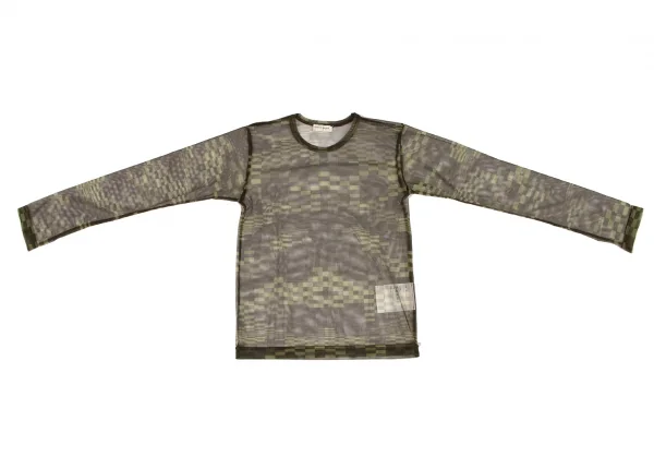 COMME des GARCONS Camouflage Long Sleeve Mesh T Shirt K-135925_002