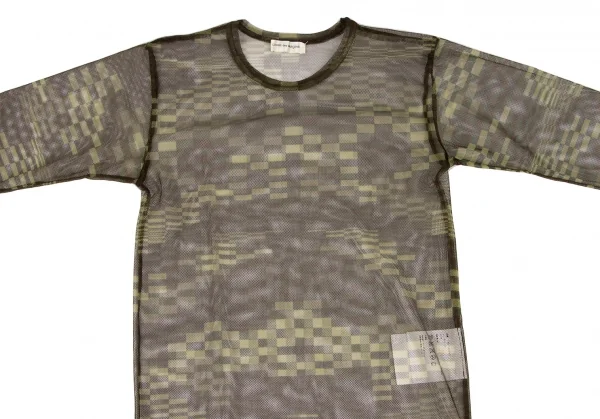 COMME des GARCONS Camouflage Long Sleeve Mesh T Shirt K-135925_003