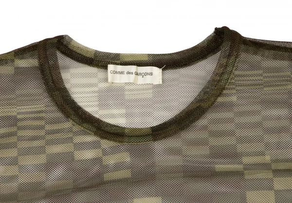 COMME des GARCONS Camouflage Long Sleeve Mesh T Shirt K-135925_004
