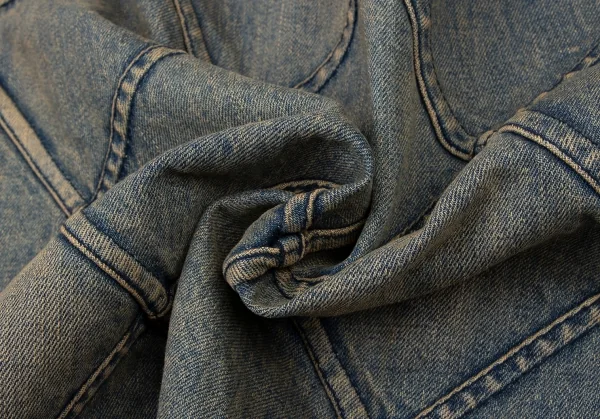ジュンヤワタナベ コムデギャルソンJUNYA WATANABE COMME des GARCONS コットン断ち切りスクエア切替デニムスカート インディゴS K-135935_010