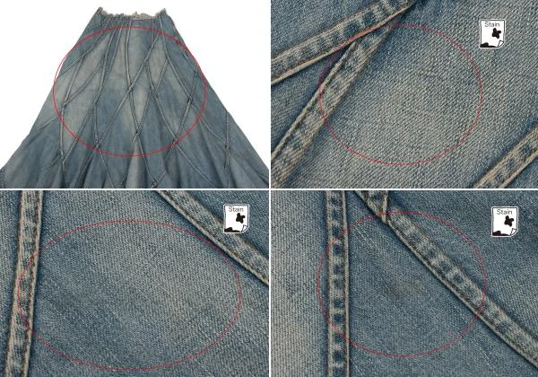 JUNYA WATANABE COMME des GARCONS Cut-off Switching Design Denim Skirt K-135936_003