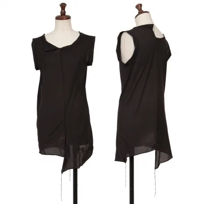Yohji Yamamoto FEMME Stretch Asymmetry Sleeveless T Shirt