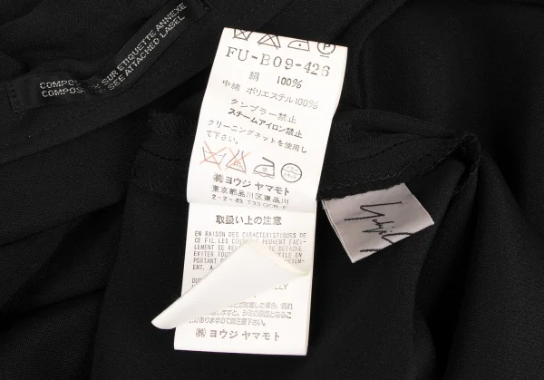 Yohji Yamamoto FEMME Silk Padding Long Sleeve Blouse K-135946_015