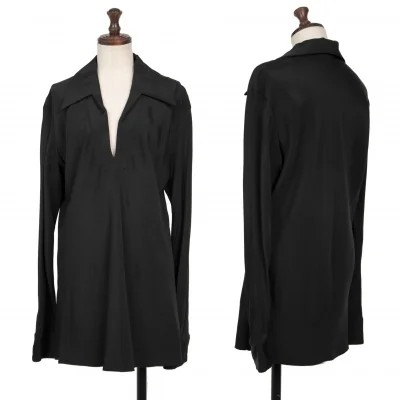 Yohji Yamamoto FEMME Silk Padding Long Sleeve Blouse