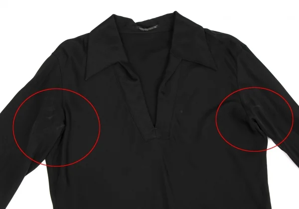 Yohji Yamamoto FEMME Silk Padding Long Sleeve Blouse K-135946_003