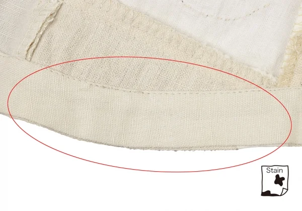 ヨウジヤマモト ファムYohji Yamamoto FEMME コットンリネン装飾パッチワークノーカラーシャツ 白緑ベージュM位 K-135950_014