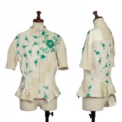 Yohji Yamamoto FEMME Decorative Patchwork Shirt