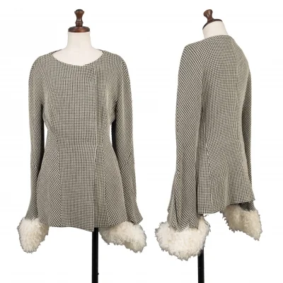 Yohji Yamamoto FEMME Sleeve Detachable Houndstooth Jacket