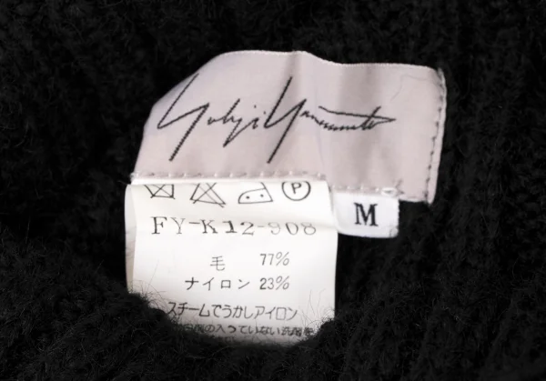 Yohji Yamamoto FEMME Wool Nylon Sleeveless Long Knit Sweater K-135959_013