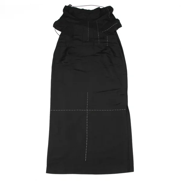 ヨウジヤマモト ファムYohji Yamamoto FEMME シルクストリングステッチデザインチューブワンピース 黒3 K-135962_010