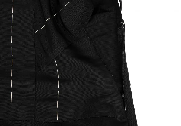 ヨウジヤマモト ファムYohji Yamamoto FEMME シルクストリングステッチデザインチューブワンピース 黒3 K-135962_011