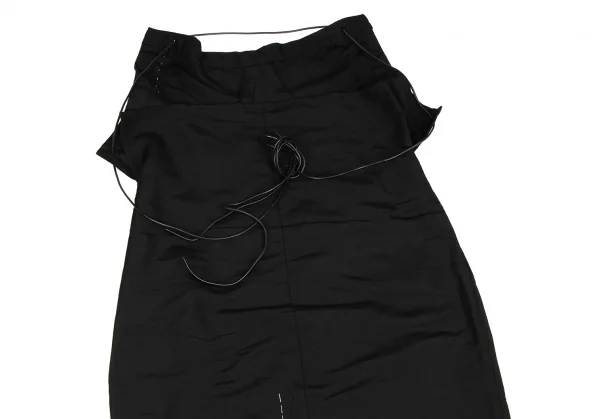 ヨウジヤマモト ファムYohji Yamamoto FEMME シルクストリングステッチデザインチューブワンピース 黒3 K-135962_003