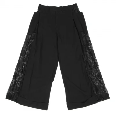 Yohji Yamamoto FEMME Rayon Cotton Side Lace Wide Pants