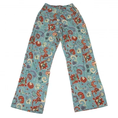 Yohji Yamamoto FEMME Wool Printed Pants