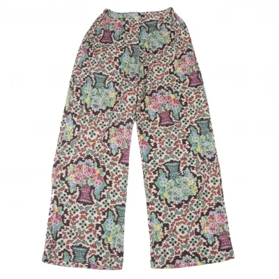 Yohji Yamamoto FEMME Wool Floral Printed Pants