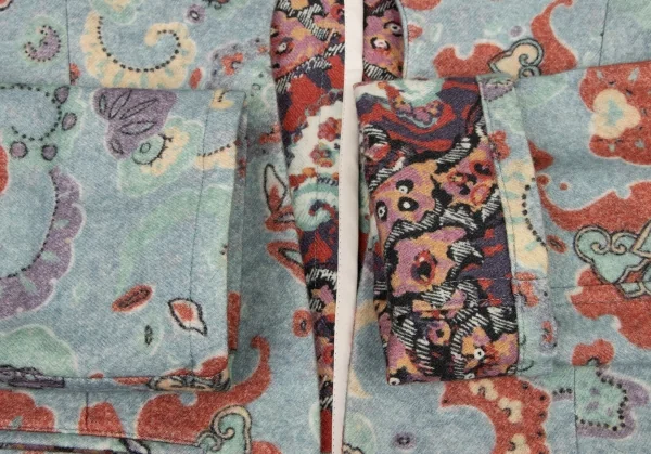 Unbranded Printed Buttonless Back Long Jacket K-135968_006